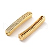 Rack Plating Brass Micro Pave Clear Cubic Zirconia Beads KK-C063-21G-2