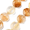 Natural Yellow Hematoid Quartz Beads Strands G-C116-A160-03-2