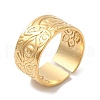 Ion Plating(IP) 304 Stainless Steel Eye Open Cuff Ring for Women RJEW-M149-35G-3