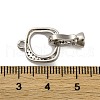 Brass Micro Pave Clear Cubic Zirconia Fold Over Clasps KK-A230-12P-3