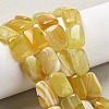 Natural Yellow Agate Beads Strands G-K392-B01-13x18mm-1