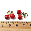 Brass Enamel Pendants KK-R229-07G-04-3