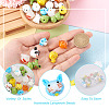 Kissitty 24Pcs 12 Style Handmade Bumpy Lampwork Beads Strands LAMP-KS0001-03-14