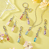 Gemstone Chip Beads Wishing Bottle Pendant Decorations HJEW-GO00035-5