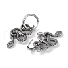 316 Surgical Stainless Steel Snake Hoop Earrings for Women EJEW-P274-14A-AS-2