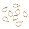 Rack Plating Alloy Teardrop Open Back Bezel Pendants PALLOY-TA0001-09G-1