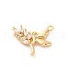 Brass Crystal Rhinestone Pendants KK-E793-05G-2