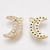 Brass Cubic Zirconia Charms X-KK-T035-43-2