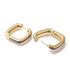 Rack Plating Square Brass Hoop Earrings EJEW-H016-15G-3