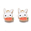 Alloy Enamel Pendants ENAM-T016-21-RS-2