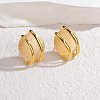 304 Stainless Steel Cat Eye Cabochon Stud Earrings EJEW-V014-04G-1