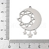 304 Stainless Steel Pendants STAS-S174-27P-3