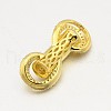 Brass Micro Pave Cubic Zirconia Beads ZIRC-M076-01-RS-3