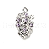 Brass Micro Pave Cubic Zirconia Pendants KK-L229-001P-06-1