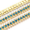 Iron Rhinestone Cup Chains CH-T006-04G-08-1