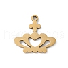 201 Stainless Steel Pendants STAS-S157-03A-G-1