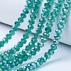 Electroplate Glass Beads Strands X-EGLA-A034-T4mm-B04-1