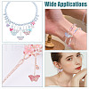 HOBBIESAY 100Pcs Transparent Spray Painted Glass Beads GLAA-HY0001-41-7