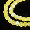 Frosted Transparent Glass Beads Strands GLAA-T032-T4mm-MBB12-3