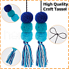 Polyester Tassel Pendant Decoration HJEW-WH20003-04A-01-7