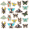   20Pcs 10 Styles Insect Series Alloy Enamel Pendants ENAM-PH0002-83-1