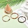 Natural Stone Round Beads Stretch Bracelet for Girl Women BJEW-JB06882-2