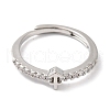 Rack Plating Brass Clear Cubic Zirconia Constellation Adjustable Rings for Women RJEW-S407-08P-05-2