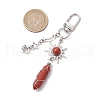 Natural Red Jasper Pendant Decorations HJEW-JM03020-01-3