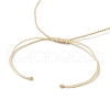 Natural Malaysia Jade & Rose Quartz Round Beaded Braided Bead Bracelets for Women BJEW-JB11987-4