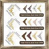   96Pcs 12 Styles Alloy & Iron Corner Guards for Notebook OFST-PH0001-04-2