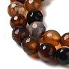 Dyed & Heated Natural Banded Agate Beads Strands G-P539-F01-02-4