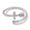 Brass Cuff Rings RJEW-P020-05P-2