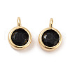 Brass Micro Pave Cubic Zirconia Charms KK-C051-38G-01-1