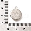 Brass Pave Natural White Shell Pendants KK-B127-10P-3