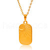 Stainless Steel Rectangle with Sun Pendant Necklaces for Women PP3560-2-2