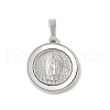 Brass Pave Natural White Shell Pendants KK-S522-06C-P-1