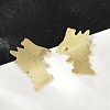 Brass Stud Earrings EJEW-M066-02G-3