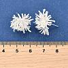 Brass Micro Pave Clear Cubic Zirconia Stud Earrings EJEW-S270-04S-3