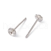 Rack Plating Brass Stud Earring Findings KK-G433-05C-P-2