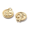 PVD Vacuum Plating 304 Stainless Steel Rhinestone Pendants STAS-R130-01G-06-2