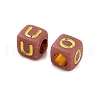 Opaque Acrylic Beads OACR-H046-01F-2