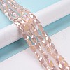 Faceted Electroplated Glass Beads Strands GLAA-G092-C01-2