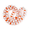Luminous Handmade Lampwork Silver Foil Beads Strand FOIL-N029-03D-2