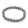 Faceted Round Terahertz Stone Beaded Stretch Bracelets for Women Men BJEW-H590-04A-01-3