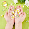 SUNNYCLUE 30Pcs 3 Style Transparent Acrylic Enamel Beads OACR-SC0001-13-3