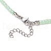 Acrylic & Glass Seed Beaded Flower Necklaces for Women NJEW-JN05291-02-5