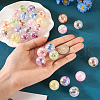  30Pcs 10 Colors Transparent Crackle Acrylic Beads MACR-TA0001-37-5