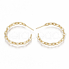 Brass Stud Earrings KK-S350-063G-1