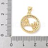 Brass Micro Pave Cubic Zirconia Pendants ZIRC-G152-21G-1-3