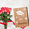 Bamboo Greeting Card & Paper Envelope with Bowknot AJEW-WH0202-010-5